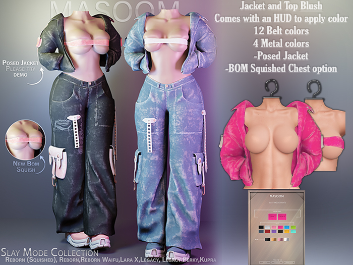 [[ Masoom ]] Slay Mode Jacket and Top - Blush