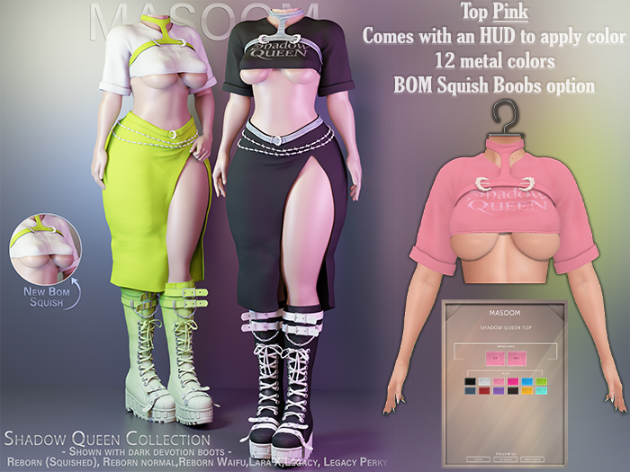 [[ Masoom ]] Shadow Queen Top - Pink
