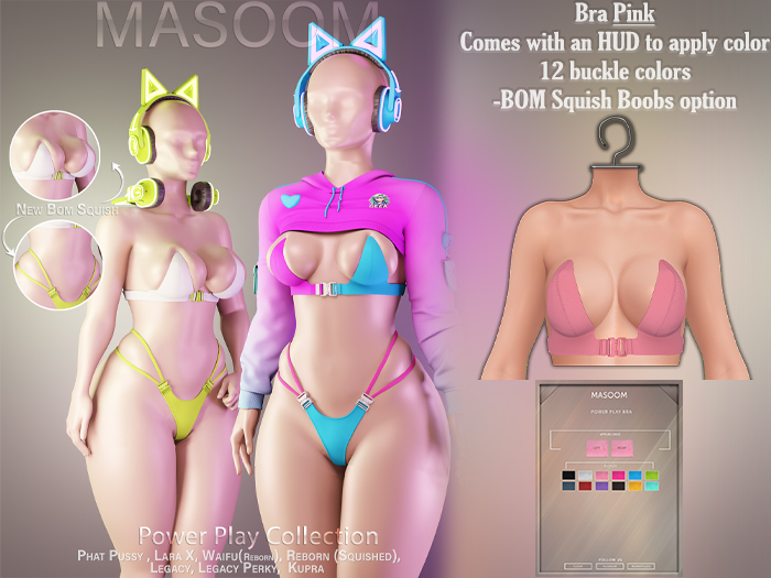 [[ Masoom ]] Power Play Bra - Pink