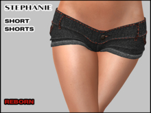 STEPHANIE SHORT SHORTS, BLACK-VERSION 1, REBORN 