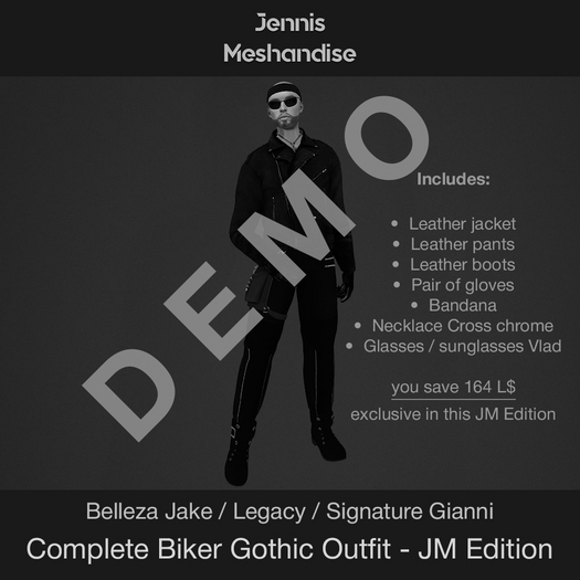 *JM* Complete Biker Goth Outfit DEMO - JM Edition