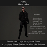 Complete Biker Gothic Outfit black for Men – Mesh Clothing & Accessories | Jake Legacy Gianni