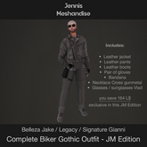 Complete Biker Gothic Outfit grey for Men – Mesh Clothing & Accessories | Jake Legacy Gianni