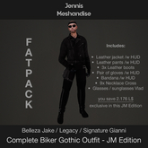 Complete Biker Gothic Outfit Fatpack for Men – Mesh Clothing & Accessories | Jake Legacy Gianni