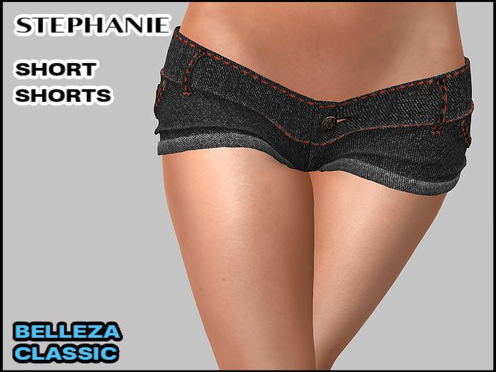 STEPHANIE SHORT SHORTS, BLACK VERSION 1, BELLEZA CLASSIC