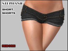 STEPHANIE SHORT SHORTS, BLACK VERSION 2, REBORN