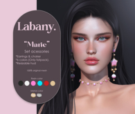 Labany. "Marie" earrings & choker - All colors