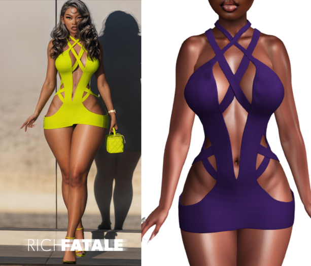 $RICH FATALE - BOMBSHELL BODYCON - ROYAL
