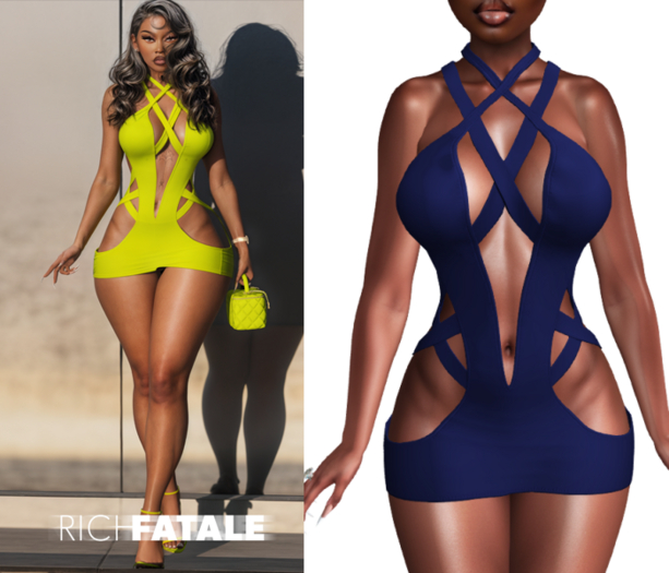 $RICH FATALE - BOMBSHELL BODYCON - NAVY