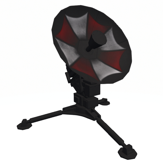 . Satellite Dish Red white