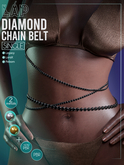 Diamond Chain Belt by LAP (Black)