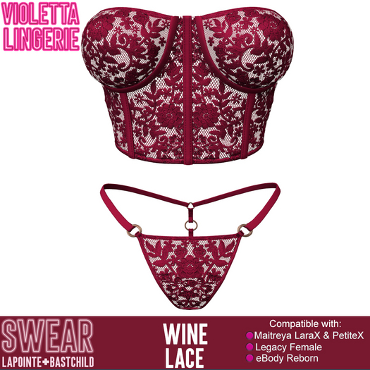 Corset - Violetta Lingerie LACE WINE