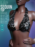 Sequin Top by LAP (Black)