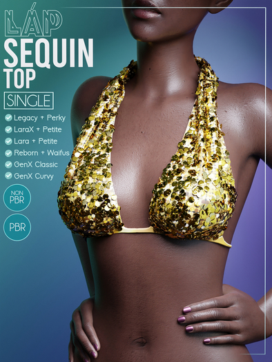 Sequin Top by LAP (Gold)