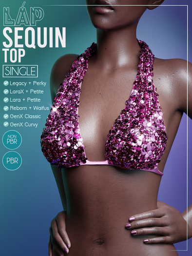 Sequin Top by LAP (Pink)
