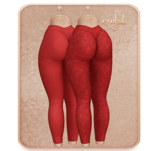 Cynful Work Harder - Active Legging - Red