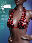 Sequin Top by LAP (Red)