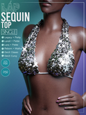 Sequin Top by LAP (Silver)