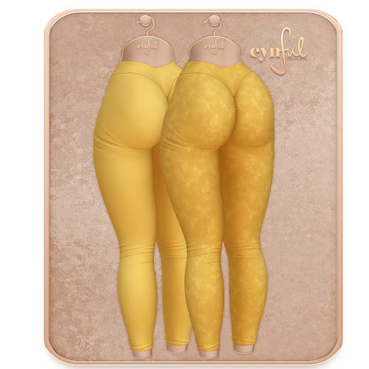 Cynful Work Harder - Active Legging - Yellow