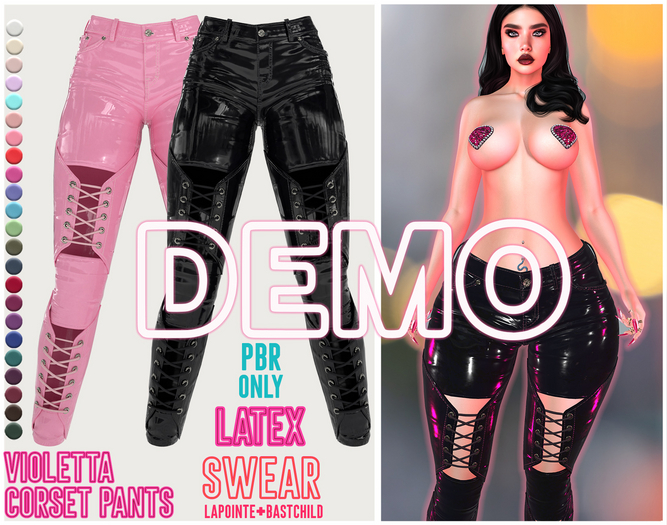 Latex Pants Violetta LATEX FATPACK DEMO