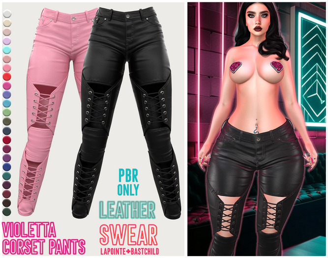 Leather Pants Violetta LEATHER FATPACK