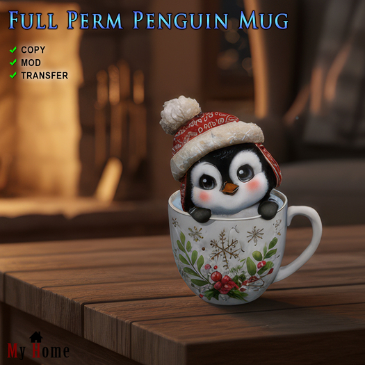 [My Home] Full Perm Penguin Mug