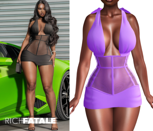 $RICH FATALE - CANTON BODYCON - LAVENDER