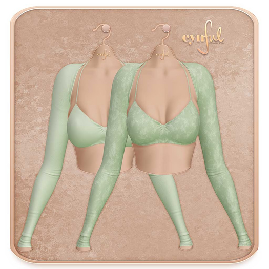 Cynful Work Harder - Sports Bra + Shrug Set - Tea