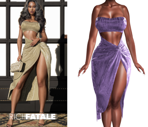 $RICH FATALE - MIA BODYCON - LILAC