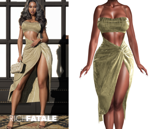 $RICH FATALE - MIA BODYCON - GOLD