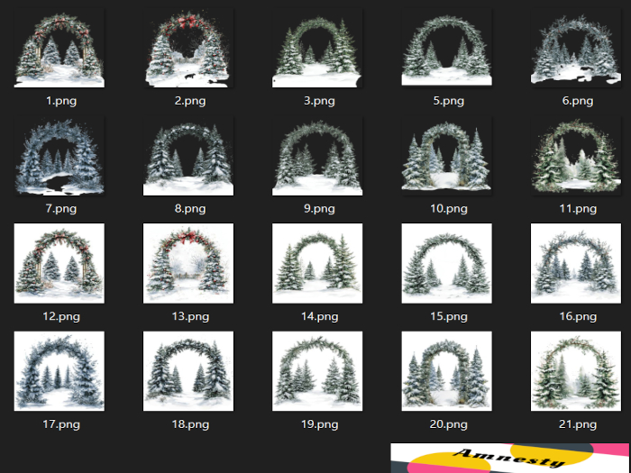Arch & Snow PNG "BOXED"