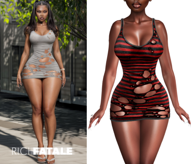 $RICH FATALE - RALENCI ARSON TANK DRESS - ROUGE
