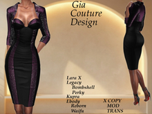 Celia Cocktail Dress N Bolero Mulberry