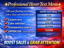 Hover Text Manager Script - Menu - Professional Floating Text 
