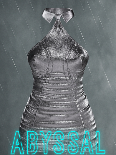 +ABYSSAL>> MATILDA GLITTER DRESS >> PBR SILVER GLITTER