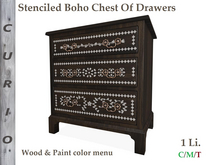 Stenciled Boho Chest Of Drawers