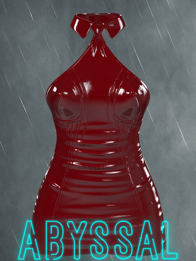 +ABYSSAL>> MATILDA DRESS >> PBR RED PLASTIC