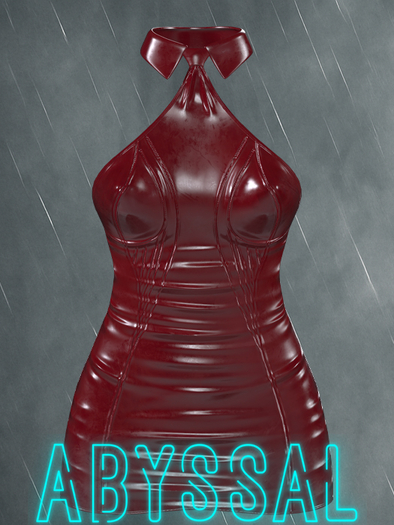 +ABYSSAL>> MATILDA DRESS >> PBR RED LATEX