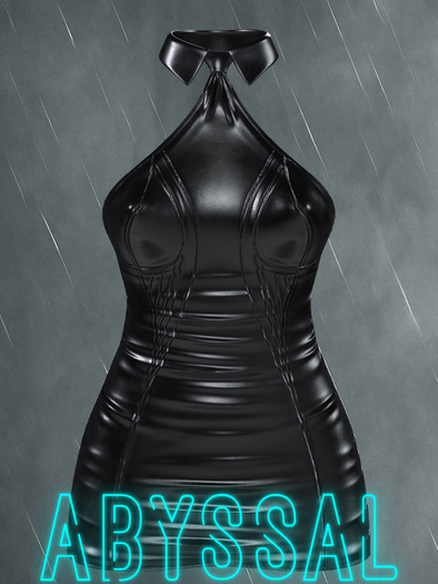 +ABYSSAL>> MATILDA DRESS >> PBR BLACK LEATHER