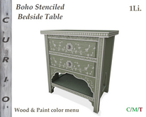 Stenciled Boho Bedside drawers