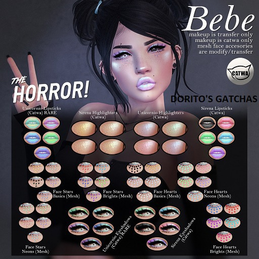 The Horror!~ Bebe - Face Stars (Brights)