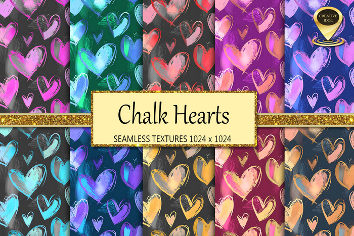 Chalk Hearts Textures