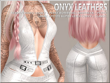 Leather Halter - White