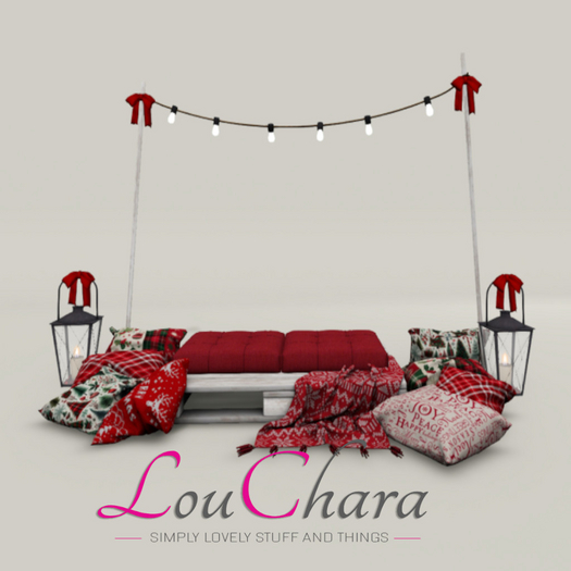 LouChara Holiday Garden Bench 