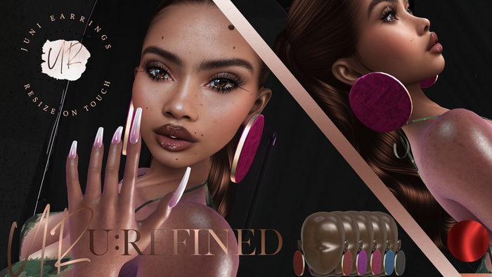 {U:Refined} Juni Large Studs [Red]