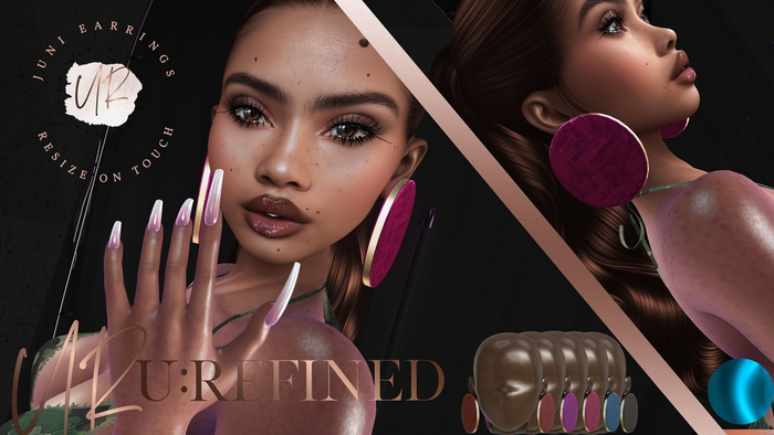 {U:Refined} Juni Large Studs [Blue]