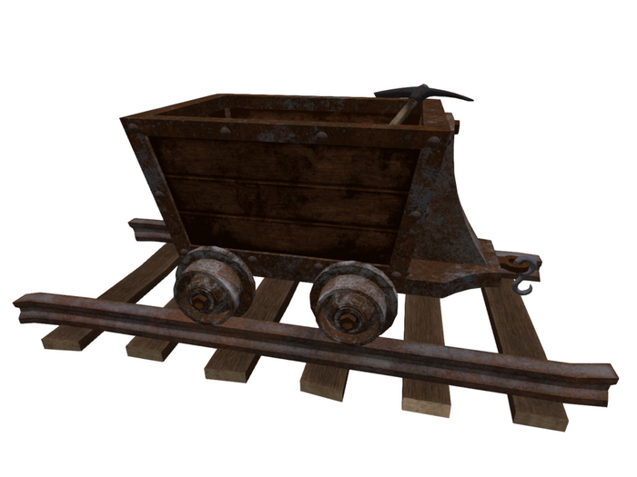 mine cart rusted