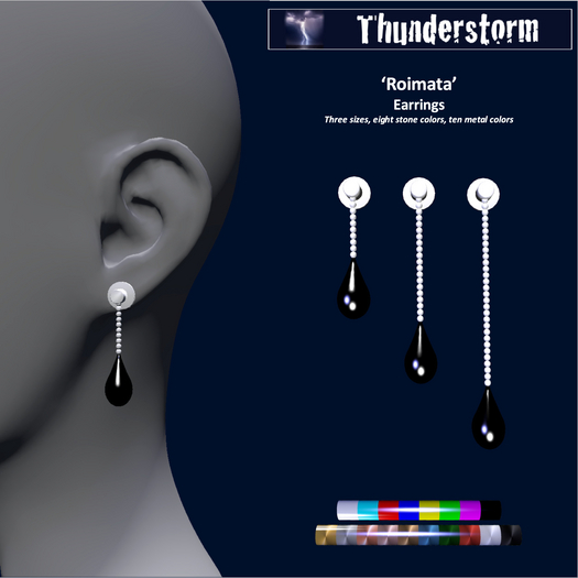 .:Thunderstorm:. 'Roimata' earrings