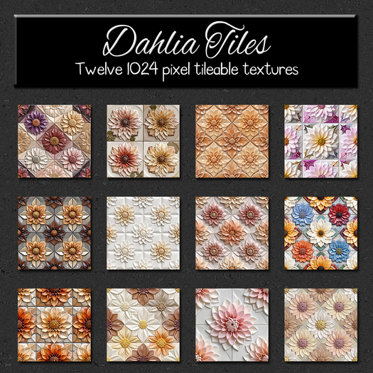 *Wallflowers* Dahlia Tiles