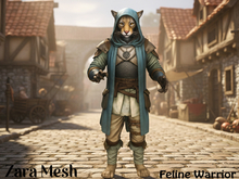 ZM PBR Feline Warrior Character FULL PERM MESH